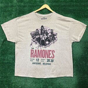 The Ramones Belgium Rock Show Art Oversized Punk Band T-Shirt Size 2X